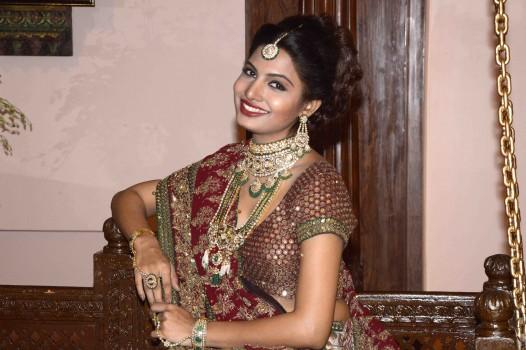 Bollywood actress Avani Modi during the catalogue shoot for heritage jewelry brand Rodasi in Mumbai on 10 February 2016.