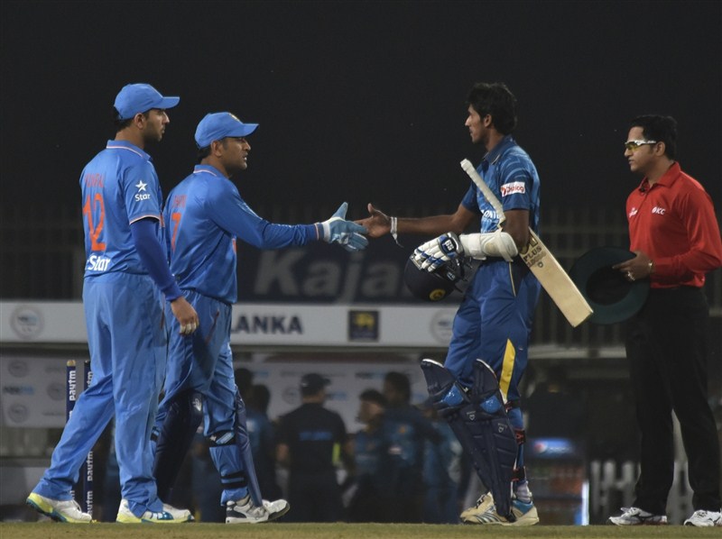 India produced an all-round performance to outclass Sri Lanka by 69 runs in the second T20 International at the Jharkhand International Stadium here on Friday to level the three-match series 1-1. India thrash Sri Lanka,India thrash Sri Lanka by 69 runs,India vs Sri Lanka,India Vs Srilanka,India vs Sri Lanka T20 Series,India vs Sri Lanka 2016,India vs Sri Lanka photos,India vs Sri Lanka stills,India vs Sri Lanka pics,India vs Sri Lanka images,Indi