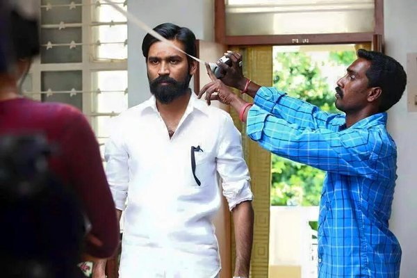 Actor Dhanush currently sports a thick beard for one of his roles in upcoming Tamil political thriller Dhanush,actor Dhanush,Dhanush in kodi,Dhanush thick beard for Kodi film,Kodi,Kodi movie shotting,Durai Senthil Kumar,trisha,Shamlee,Trisha Krishnan