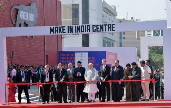 PM Narendra Modi inaugurates Make In India Centre in Mumbai.
