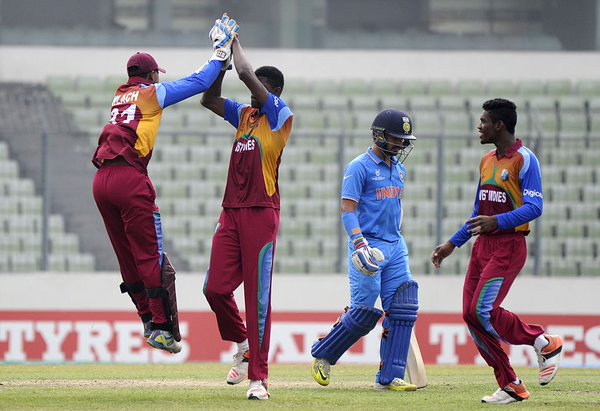 U-19 World Cup final: India all out for 145. U-19 World Cup final,U-19,india vs west indies,india vs west indies live score,India vs West Indies Live Streaming,india vs west indies live,india vs west indies u-19 world cup tv channel,India vs West indies u-19