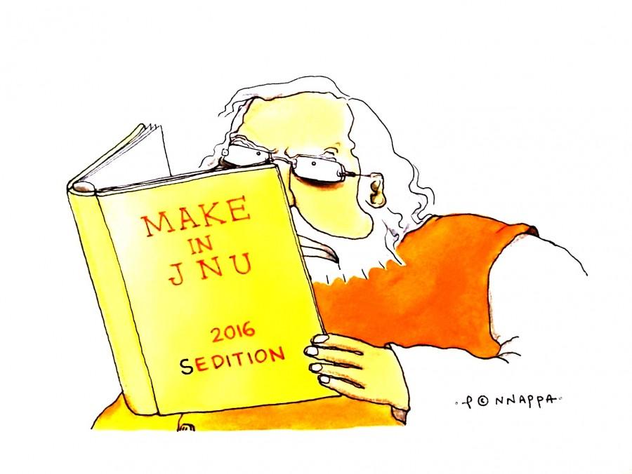 IBTimes Cartoon IBTimes Cartoon,Ponappa cartoon,JNU cartoon,Make in India cartoon