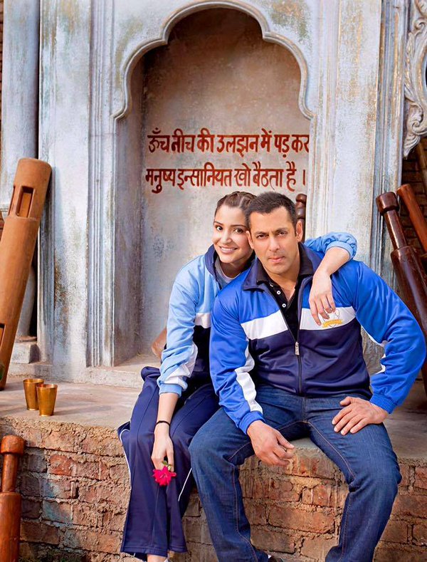 Celebrating the 'love of equals', actors Anushka Sharma and Salman Khan's new look from the upcoming movie Salman Khan,Anushka Sharma,Salman Khan and Anushka Sharma,Salman Khan and Anushka Sharma new look,Salman Khan and Anushka Sharma in Sultan,Sultan movie poster,Sultan poster,Sultan new look,bollywood movie Sultan,Sultan movie stills,Sultan movie pics,Sulta