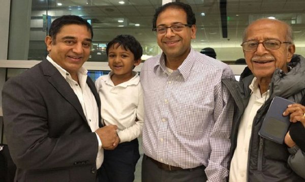 Actor-filmmaker Kamal Haasan visited Google office in Boston on Sunday. Kamal Haasan,actor Kamal Haasan,Kamal Haasan visits Google's office in Boston,Kamal Haasan visits Google's office,Kamal Haasan visits Google office,Google office