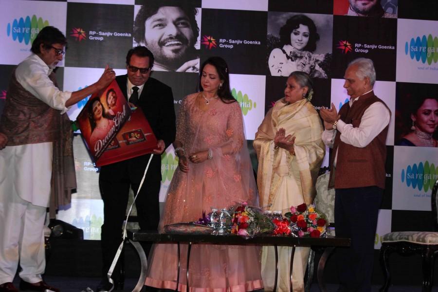 After 40 years, Hema Malini's 'Dream Girl' music launch,Hema Malini 'Dream Girl' music launch,Dream Girl music launch,Dream Girl music,Amitabh Bachchan,Jaya Bachchan,Dream Girl music launch pics,Dream Girl music launch images,Dream Girl music lau