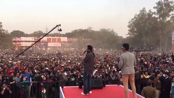 Bollywood actor Shah Rukh Khan launches 'Fan' title track at Hansraj College in Delhi today at 4pm. Shah Rukh Khan,Shahrukh Khan,SRK,Fan Anthem,Fan title track,Fan track,Shah Rukh Khan to launch 'Fan' title track,Shah Rukh Khan launches 'Fan' Anthem,Bollywood movie Fan