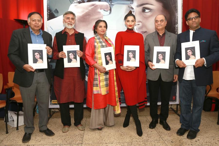 Photos of 'The Neerja I Knew' – Book Launch/ 'The Neerja I Knew' – Book Launch,The Neerja I Knew – Book Launch,The Neerja I Knew Book Launch,The Neerja I Knew,Sonam Kapoor,Shabana Azmi,Ram Madhvani,Yogendra Tiku,Aneesh Bhanot,Neerja's Borthers