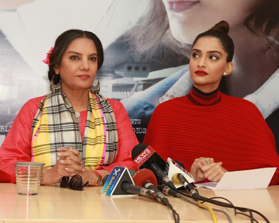 Photos of 'The Neerja I Knew' – Book Launch/ 'The Neerja I Knew' – Book Launch,The Neerja I Knew – Book Launch,The Neerja I Knew Book Launch,The Neerja I Knew,Sonam Kapoor,Shabana Azmi,Ram Madhvani,Yogendra Tiku,Aneesh Bhanot,Neerja's Borthers