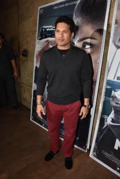 Neerja special screening at suburban preview theatre. Celebs like Aamir, Sachin, Yuvraj, Hrithik, Shilpa Shetty and others graced the event.