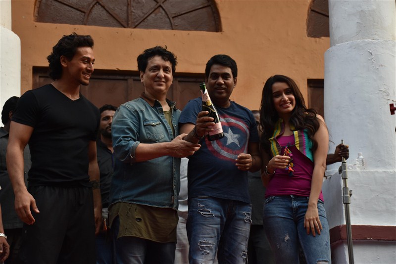 Photos of Team Baaghi celebrates Sajid Nadiadwala's birthday on the set of Baaghi movie. Team Baaghi,Sajid Nadiadwala,Sajid Nadiadwala birthday,Sajid Nadiadwala birthday celebration,Baaghi movie,Baaghi on the sets,Sajid Nadiadwala birthday party,Sajid Nadiadwala celebrations