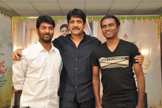 Photos of Telugu actor Akkineni Nagarjuna at Oopiri press meet.