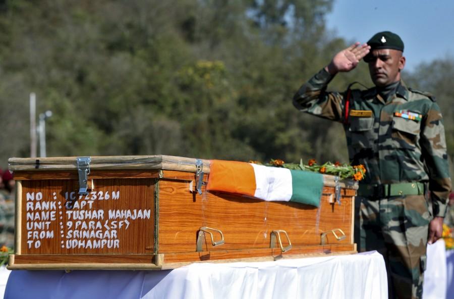 Another officer of the Indian army's elite Para Regiment was killed on Sunday evening in the ongoing gunfight between guerrillas and security forces in Jammu and Kashmir's Pulwama district. Tushar Mahajan,Pampore martyr Captain Tushar Mahajan,Captain Tushar Mahajan,Wreath laying ceremony,Wreath laying ceremony of Tushar Mahajan,Jammu and Kashmir,Pulwama district,Indian army's elite Para Regiment,Indian army