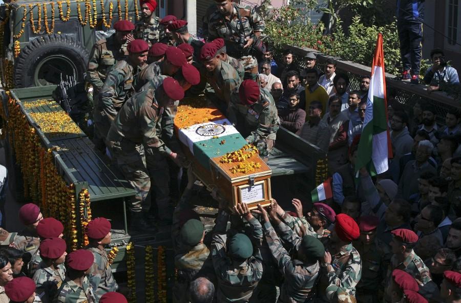 Another officer of the Indian army's elite Para Regiment was killed on Sunday evening in the ongoing gunfight between guerrillas and security forces in Jammu and Kashmir's Pulwama district. Tushar Mahajan,Pampore martyr Captain Tushar Mahajan,Captain Tushar Mahajan,Wreath laying ceremony,Wreath laying ceremony of Tushar Mahajan,Jammu and Kashmir,Pulwama district,Indian army's elite Para Regiment,Indian army