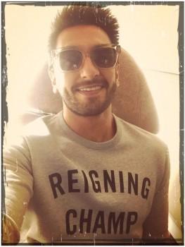 Bollywood actor Ranveer Singh spotted on his departure to Paris to shoot Befikre at Mumbai International airport.