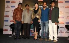 Bollywood actress Sunny Leone, Deepak Dobriyal at the launch of Anti-Smoking Ad.