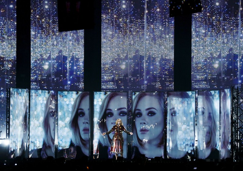 Singer Adele bagged four awards, including Best Album, at the 2016 BRIT Awards held at The O2. Adele,Singer Adele,BRIT Awards,Best Album,Adele dominates BRIT Awards with four wins,Adele dominates BRIT Awards