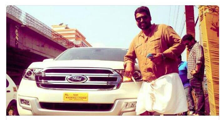 Malayalam actor Joju George has bought the first new generation Ford Endeavour in Kerala. Joju George,Joju George new car,Ford Endeavour,First Ford Endeavour,Joju owns Ford Endeavour,Celebrity cars