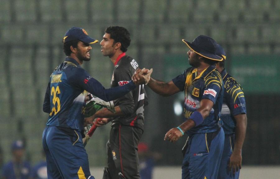 Sri Lanka rode on a strong bowling performance to defend a small total and beat United Arab Emirates by 14 runs in their Asia Cup match at the Sher-e-Bangla National Stadium. Asia Cup,Asia Cup 2016,Sri Lanka defeat UAE,Sri Lanka defeavs UAE,Sri Lanka vs UAE highlights,Watch Sri Lanka vs UAE T20 live,Sri Lanka vs UAE live,Sher-e-Bangla National Stadium