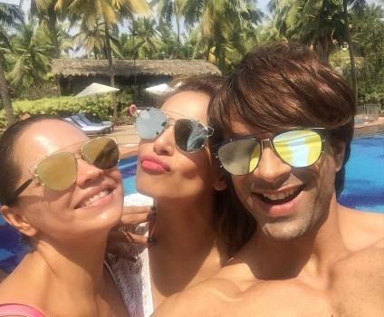Bollywood actress Bipasha Basu celebrates Karan Singh Grover's birthday in Goa.