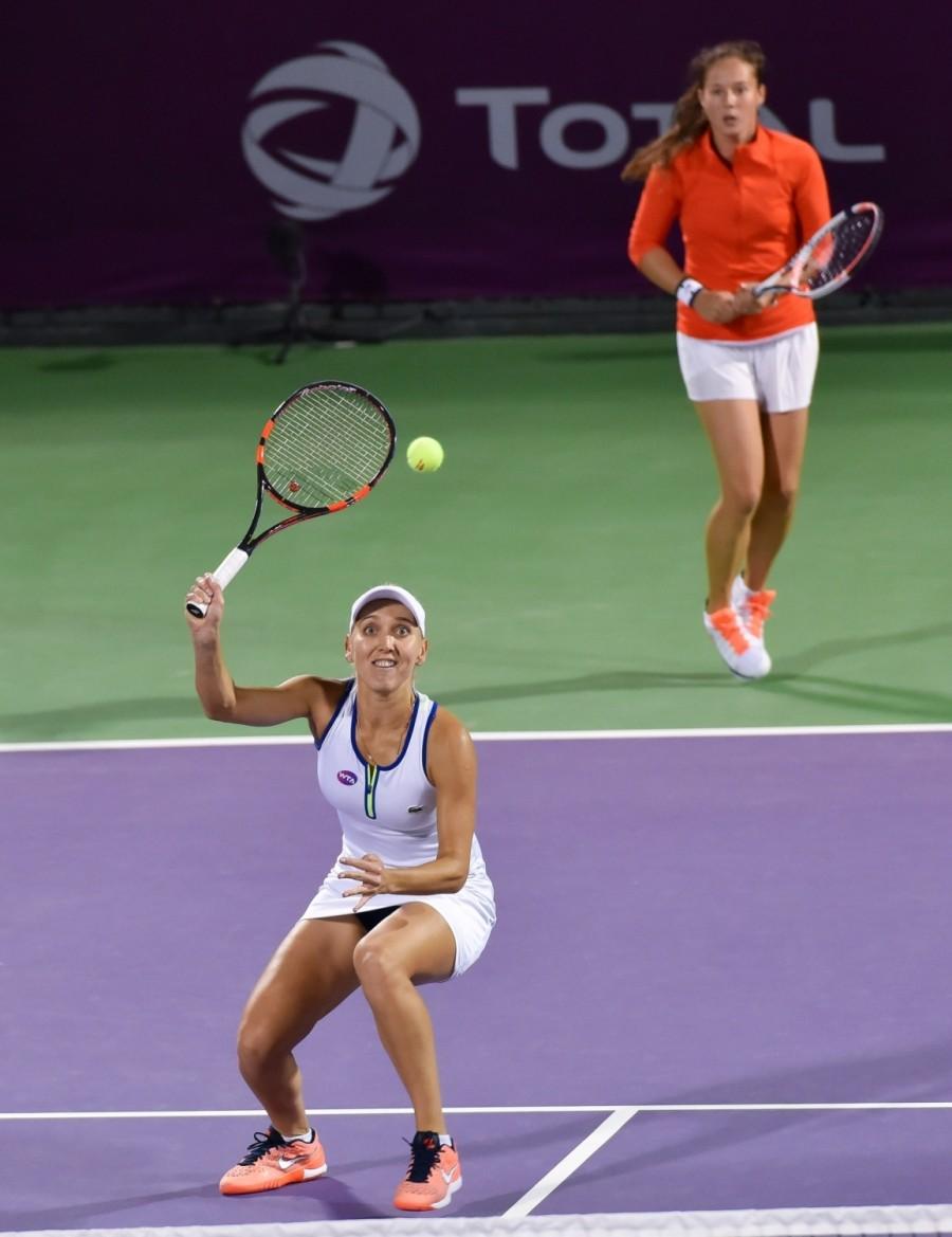 The world's top tennis team of Sania Mirza and Martina Hingis had not lost a match since last August in Cincinnati. Sania Mirza,Martina Hingis,Sania Mirza and Martina Hingis,Sania Mirza and Martina Hingis' winning streak ends at 41,Sania Mirza and Martina Hingis' 41 match-winning streak ends in Qatar,Indo-Swiss,Agnieszka Radwanska,WTA Qatar Open 2016,WTA Qata