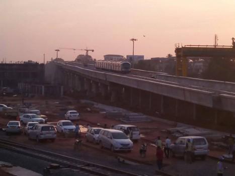 The trail run of the Kochi Metro Rail on actual tracks has become successful on Saturday, Feb. 27.