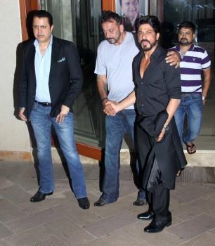 Photos of Shah Rukh Khan, Honey Singh, Jackie Shroff, Madhavan Meet Sanjay Dutt at his residence.