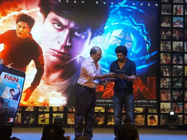 Bollywood actor Shah Rukh Khan's upcoming movie FAN Trailer Launch photos. Shah Rukh Khan,FAN Trailer Launch,FAN Trailer,Shah Rukh Khan's FAN Trailer Launch,SRK,King Khan