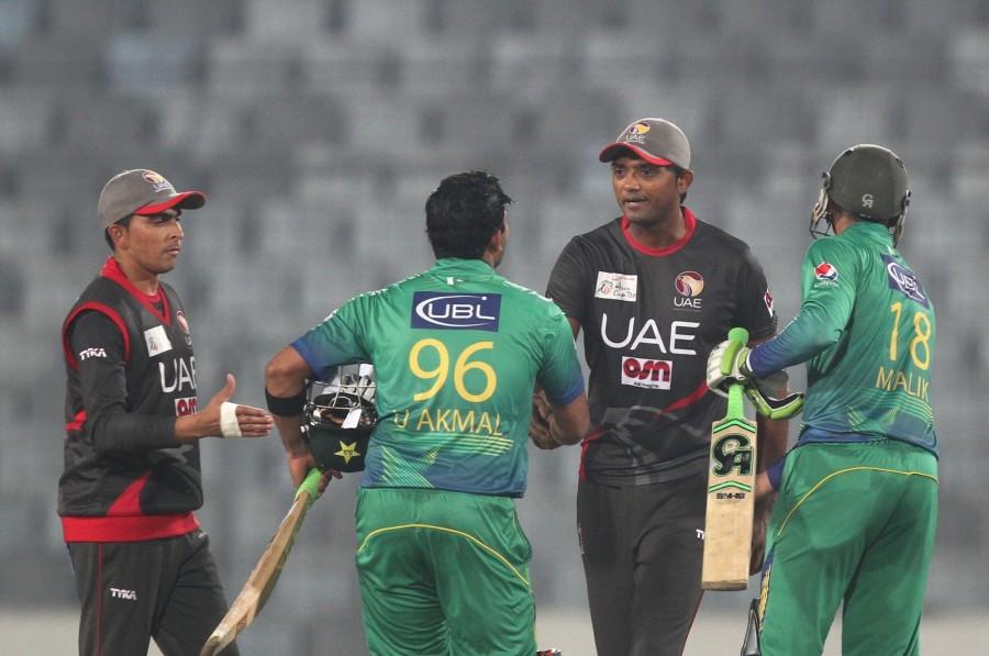 An all round performance helped Pakistan cruise to a seven wicket victory against the United Arab Emirates (UAE) in an Asia Cup encounter at the Shere Bangla National stadium. Asia Cup,Asia Cup 2016,Asia Cup T20 2016,Asia Cup T20,Pakistan vs UAE,pakistan vs uae score,Pakistan cruise to seven wicket victory over UAE,Pakistan seven wicket victory over UAE