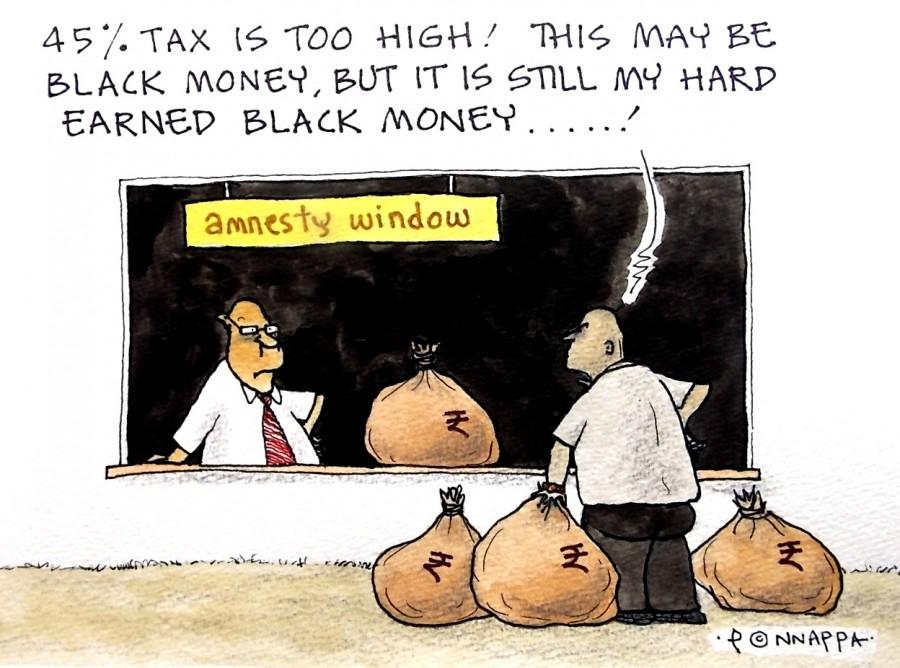 IBTimes Cartoon Budget 2016,Tax Exemption,black money