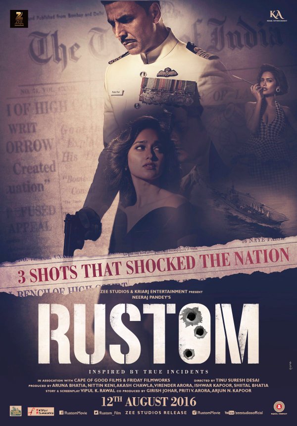 Bollywood actor Akshay Kumar's 'Rustom movie poster Akshay Kumar,Rustom,Rustom first look,Rustom first look poster,rustom first look revealed,Rustom poster,Akshay Kumar as Rustom,bollywood movie Rustom,Rustom movie stills,Rustom movie pics,Rustom movie images,Rustom movie photos