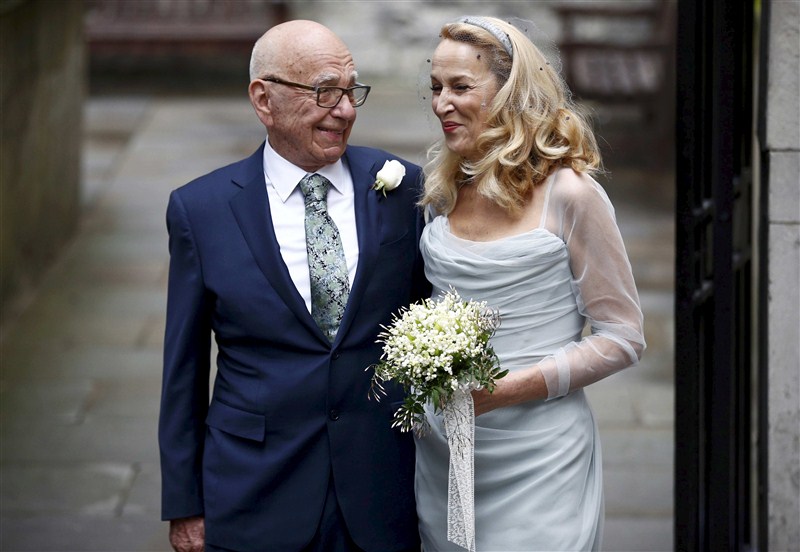 Media mogul Rupert Murdoch wed former supermodel Jerry Hall in a low-key ceremony in central London, the fourth marriage for the media mogul. Rupert Murdoch,Jerry Hall,Rupert Murdoch and Jerry Hall,Rupert Murdoch and Jerry Hall wedding,Rupert Murdoch and Jerry Hallmarriage,Rupert Murdoch wedding,Rupert Murdoch marriage,Jerry Hall wedding,Jerry Hall marriage