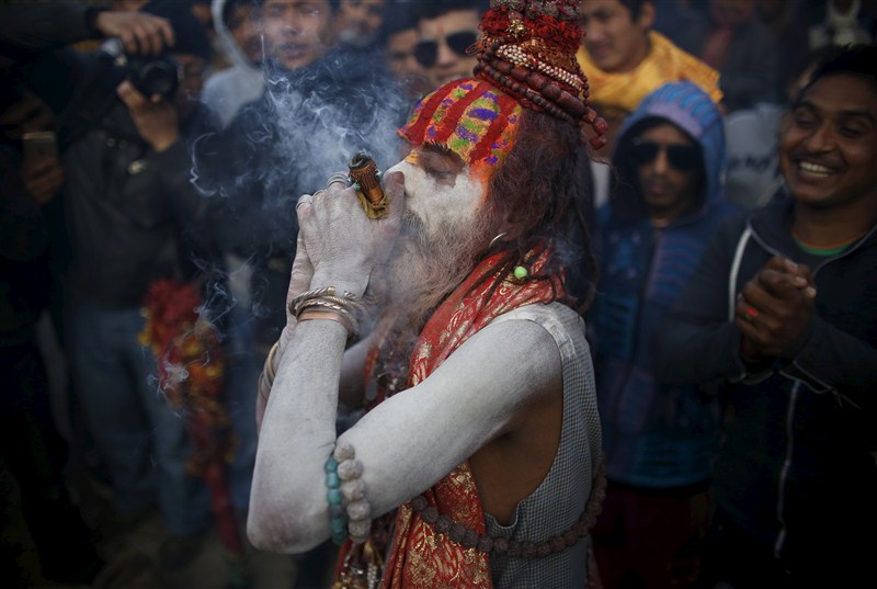 Celebrated by Hindu devotees all over the world, Shivaratri is dedicated to Lord Shiva, and holy men mark the occasion by praying, smoking marijuana or smearing their bodies with ashes. Maha Shivaratri,Maha Shivaratri 2016,Shivaratri,Maha Shivaratri festival,Shivaratri festival,Maha Shivaratri celebration,Maha Shivaratri praying,Hindus celebrating Maha Shivaratri Festival,Hindus celebrating Maha Shivaratri