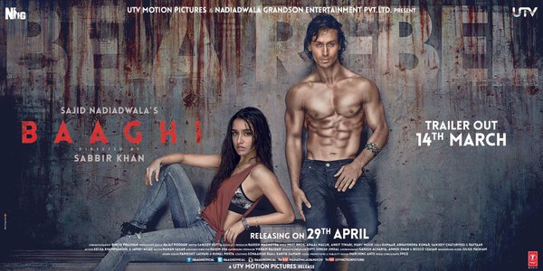 Shraddha Kapoor and Tiger Shroff's upcoming movie 'Baaghi: Rebels in Love' poster is out. Shraddha Kapoor,Tiger Shroff,Shraddha Kapoor and Tiger Shroff,Baaghi: Rebels in Love first look poster,Baaghi: Rebels in Love poster,Baaghi: Rebels in Love first look,Baaghi: Rebels in Love,Shraddha Kapoor and Tiger Shroff in Baaghi: Rebels in Love