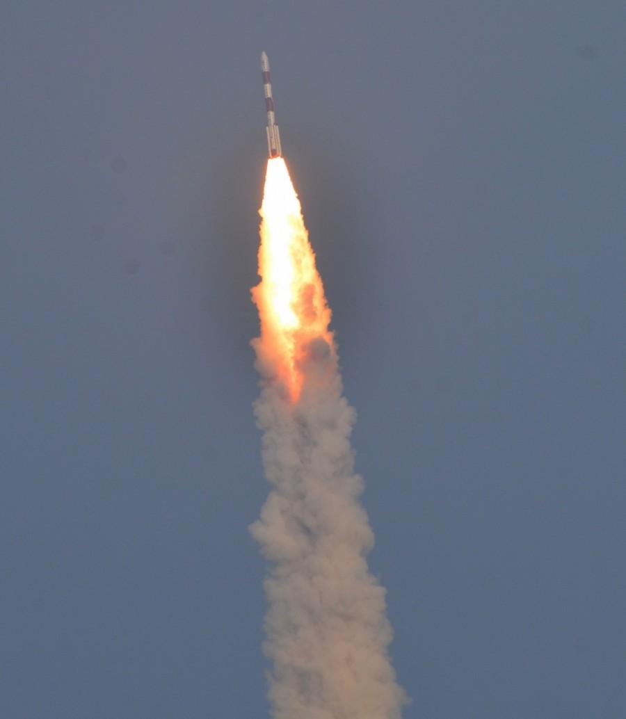 An Indian rocket on Thursday evening blasted off successfully with the country's sixth navigation satellite called IRNSS-1F from the rocket port. ISRO,IRNSS-1F,IRNSS-1F satellite,PSLV-C32,PSLV-C32 rocket,Sriharikota,sixth navigation satellite,ISRO launches IRNSS-1F