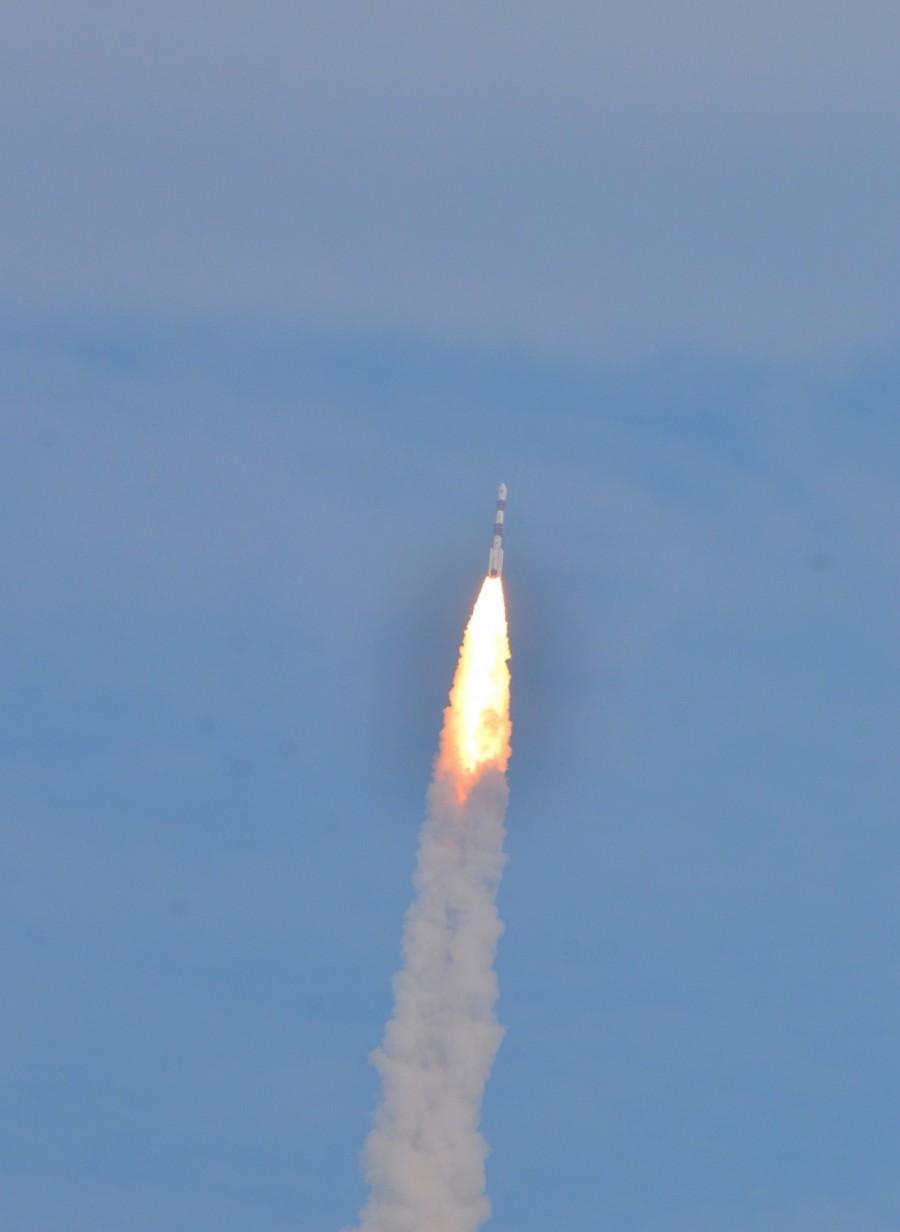 An Indian rocket on Thursday evening blasted off successfully with the country's sixth navigation satellite called IRNSS-1F from the rocket port. ISRO,IRNSS-1F,IRNSS-1F satellite,PSLV-C32,PSLV-C32 rocket,Sriharikota,sixth navigation satellite,ISRO launches IRNSS-1F