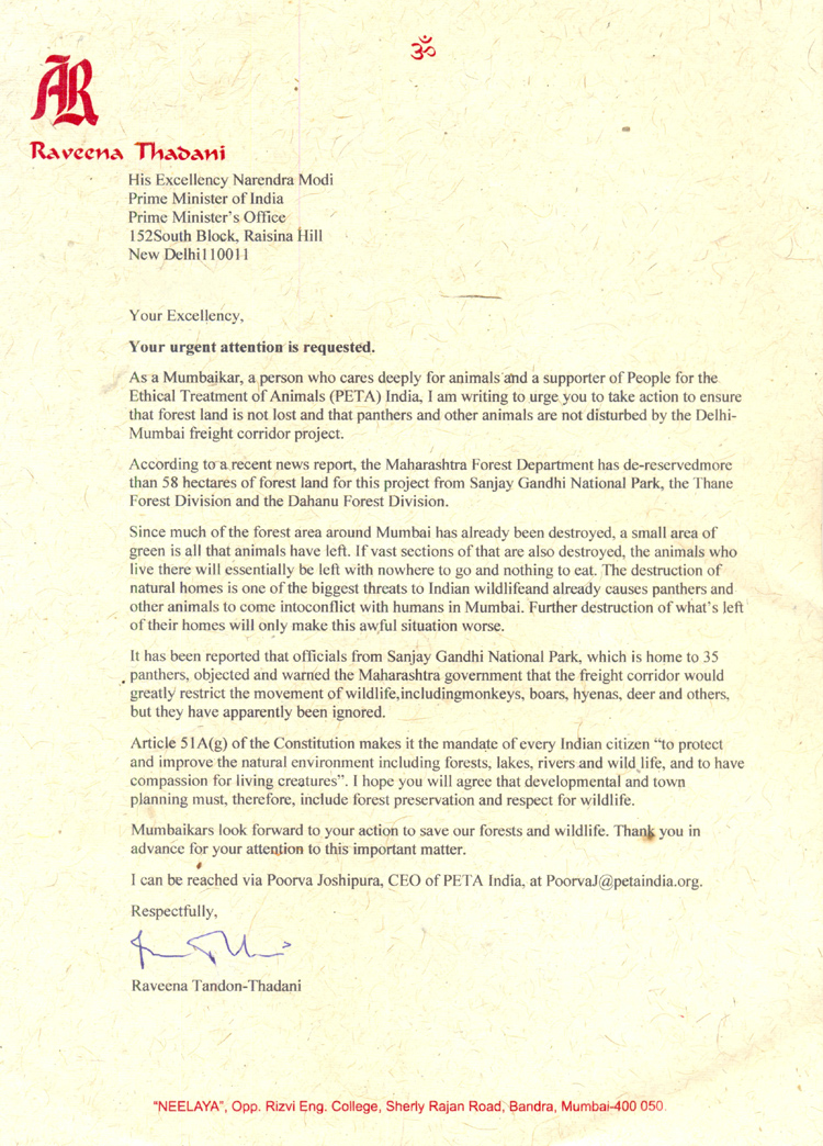 Actress Raveena Tandon has urged Prime Minister Narendra Modi to ensure the safety of animals which she said will lose their habitat to the Delhi-Mumbai industrial corridor project. Raveena Tandon,Raveena Tandon urges PM to save forests,wildlife,Raveena Tandon has urged Prime Minister Narendra Modi,save animals,animals wildlife,save forest,Actress Raveena Tandon