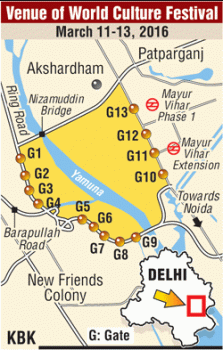 Venue of Sri Sri Ravi Shankar's World Culture Festival