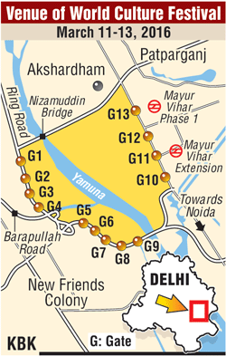 Venue of Sri Sri Ravi Shankar's World Culture Festival Venue Sri Sri Ravi Shankar's World Culture Festival,world culture festival,Sri Sri Ravi Shankar