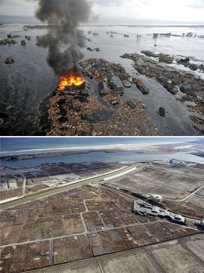 Before and after pictures ahead of the five-year anniversary of the March 11, 2011 earthquake and tsunami disaster. Japan 2011 tsunami,Japan tsunami,Japan 2011 tsunami five-year anniversary,Japan tsunami five-year anniversary,tsunami five-year anniversary,tsunami disaster