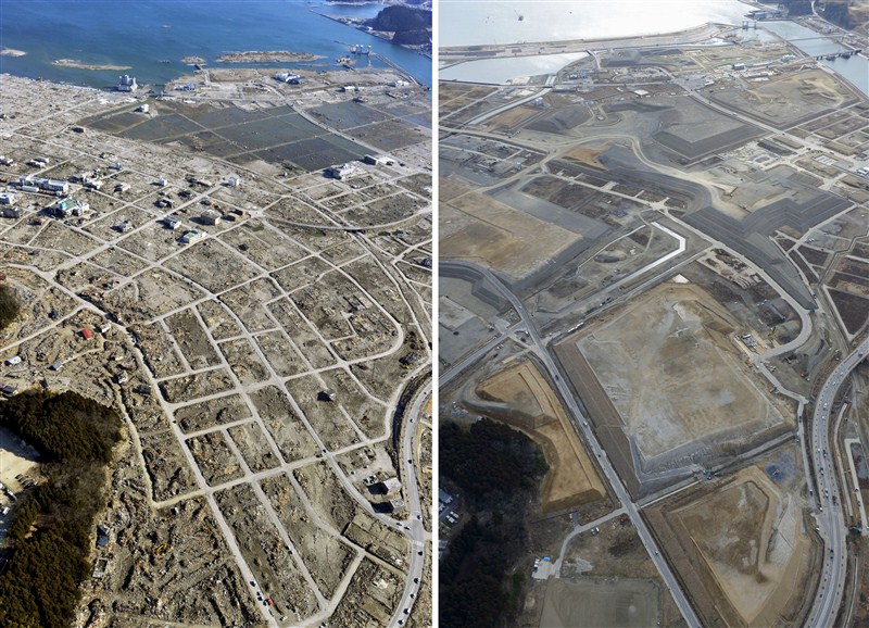 Before and after pictures ahead of the five-year anniversary of the March 11, 2011 earthquake and tsunami disaster. Japan 2011 tsunami,Japan tsunami,Japan 2011 tsunami five-year anniversary,Japan tsunami five-year anniversary,tsunami five-year anniversary,tsunami disaster