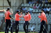 England produced an impressive all-round performance to outclass New Zealand by six wickets in their warm-up match ahead of the World Twenty20 cricket tournament at the Wankhede Stadium here on Saturday.