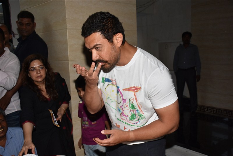 Bollywood actor Aamir Khan's 51st birthday celebrations with media. Aamir Khan,Aamir Khan 51st birthday celebrations? with media,Aamir Khan 51st birthday celebrations,Aamir Khan birthday celebrations,Aamir Khan birthday,actor Aamir Khan,Aamir Khan birthday celebration