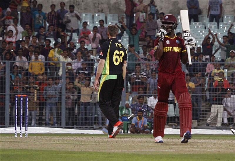 West Indies captain Darren Sammy's unconquered knock of 50 overshadowed Josh Hazlewood's hat-trick as they beat Australia by three wickets in a World Twenty20 warm-up contest at the Eden Gardens here Sunday. West Indies beat Australia,West Indies vs Australia,West Indies beat Australia in World T20 warm-up,World T20 warm-up,World T20 warm-up matches,ICC World T20 2016,ICC World T20,world t20,world t20 results,World T20 pics,World T20 images,World T20 stills,W