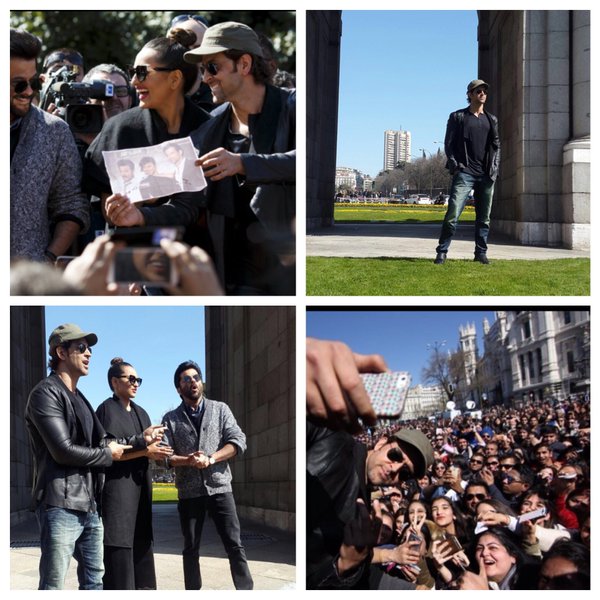 Bollywood extravaganza, the International Indian Film Academy (IIFA) celebrations, will return to Europe for the fourth time, with the scenic Madrid in Spain as the chosen destination this year. Actors Anil Kapoor, Hrithik Roshan and Sonakshi Sinha are already in Madrid to spread the 'filmy' fever. IIFA 2016,IIFA 2016 in Spain,Hrithik Roshan,Anil Kapoor,Sonakshi Sinha,Madrid,filmi fever,IIFA