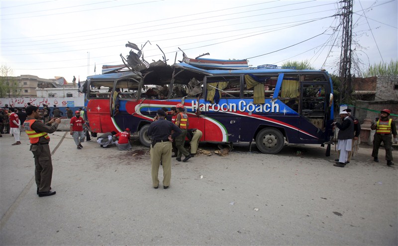 Bus Blast Kills At Least 16 In Pakistan's Peshawar - Photos,Images ...