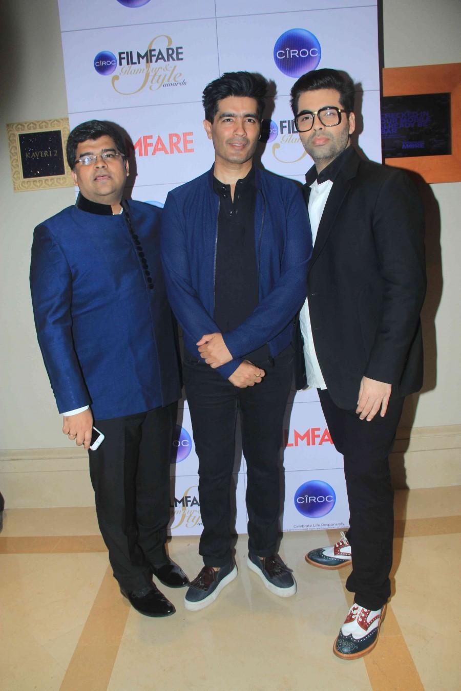 Karan Johar, Manish Malhotra at cover launch of Ciroc Filmfare Glamour & Style Awards Filmfare Glamour & Style Awards,Karan Johar,Manish Malhotra,Cover launch,photos