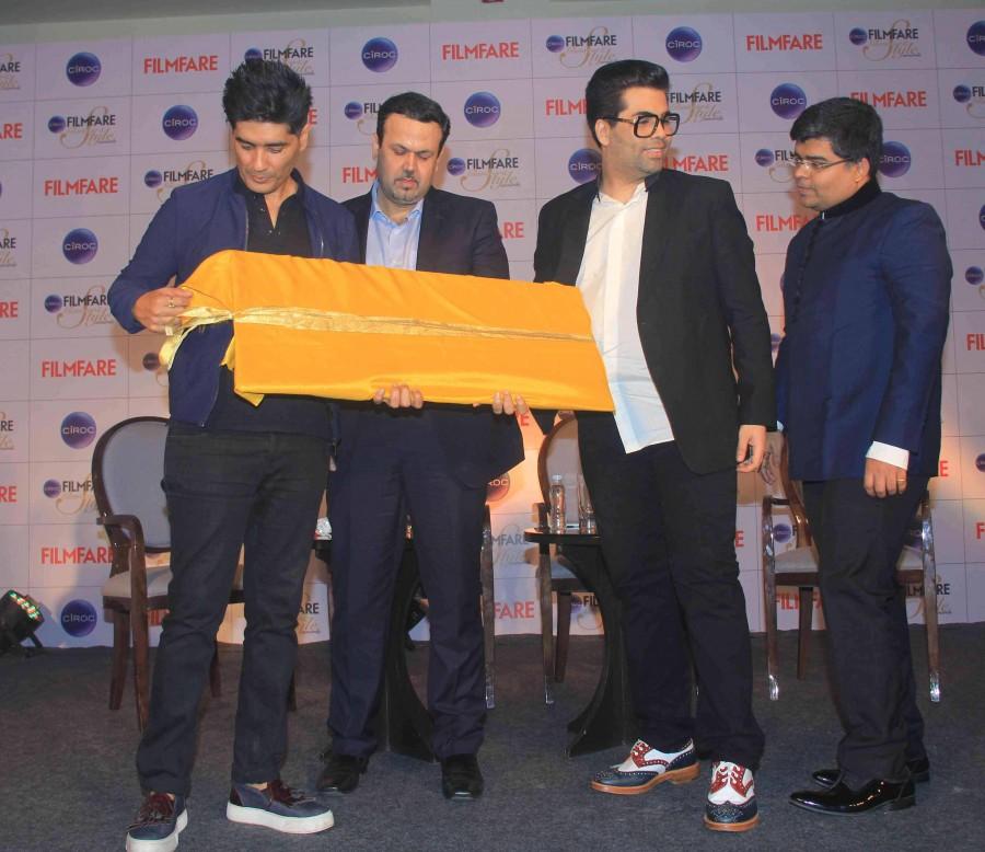 Karan Johar, Manish Malhotra at cover launch of Ciroc Filmfare Glamour & Style Awards Filmfare Glamour & Style Awards,Karan Johar,Manish Malhotra,Cover launch,photos