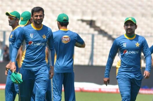 Pakistani cricketers during a practice session at Eden Gardens ahead of their ICC T20 World Cup match against India in Kolkata.