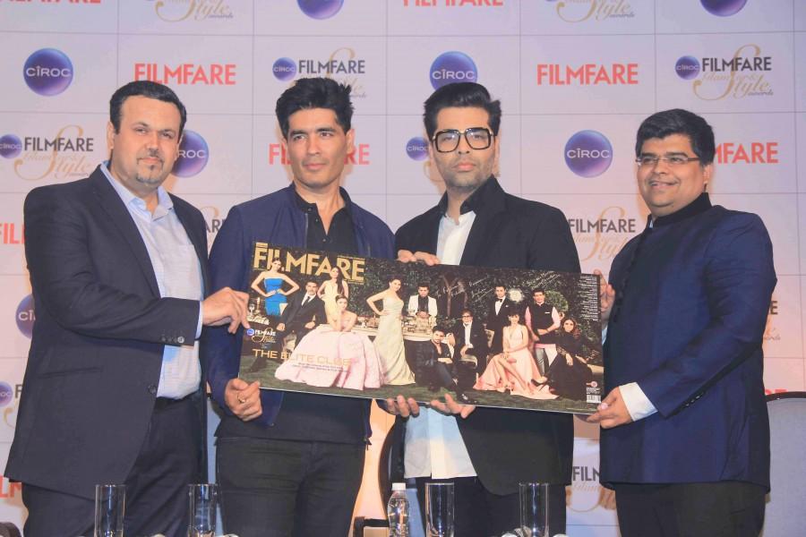 Karan Johar, Manish Malhotra at cover launch of Ciroc Filmfare Glamour & Style Awards Filmfare Glamour & Style Awards,Karan Johar,Manish Malhotra,Cover launch,photos