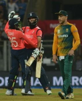 Star batsman Joe Root smashed a match-winning 83 as a spirited England side chased down South Africa's massive total of 229 to win a nail-biting contest by two wickets in the Group 1 clash in the World Twenty20 cricket tournament at the Wankhede Stadium on Friday.